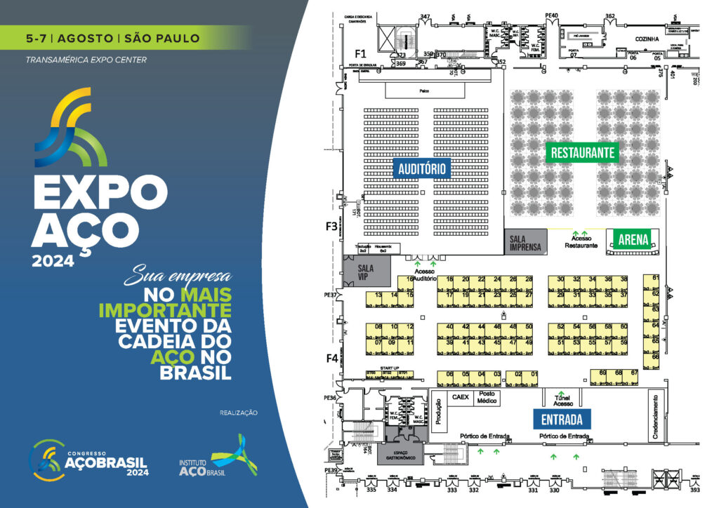 Planta Congresso Aço Brasil - Transamerica Expo Center.